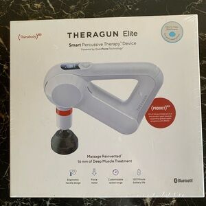 Theragun Elite smart percussive therapy device,(PRODUCT)RED…White